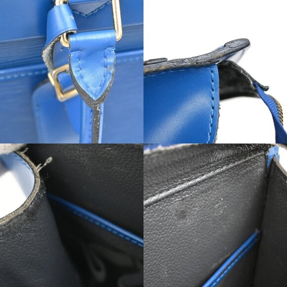 LOUIS VUITTON LV Logo Riviera Hand Bag Epi Leather Blue France - Picture 7 of 16